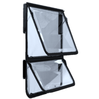 Odyssey Window Double Hopper 2 Radius 1137 x 914 Black 041361