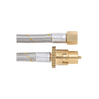 10mm SS Gas Hose 3/8&quot; SAE FF x Male Bayonet 1500mm