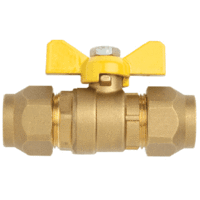 Ball Valve 1/2&quot; Gas Yellow Handle
