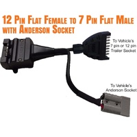 12 Pin Flat to 7 Pin Flat with Anderson Socket