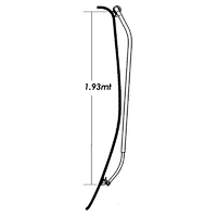 Carefree White Curved Hardware Bent Top & Bent Leg