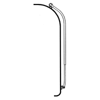 Carefree White Curved Hardware Bent Top & Straight Leg