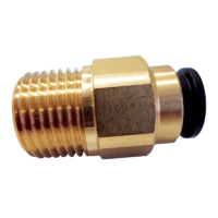 John Guest Brass Straight Adaptor 12mm x 1/2&quot;NPT