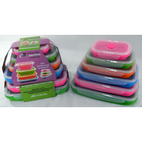 Silicone Rectangle Storage Containers - Set of 6