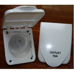AUSTRALIAN RV 10AMP POWER OUTLET WHITE
