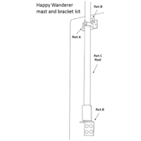 Bracket &amp; 1.5m Mast Multi Fit