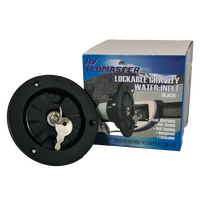 RV Flowmaster Lockable Gravity Water Inlet - Black