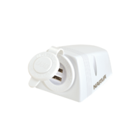 NARVA Surface Mount Dual USB White 81154WBL