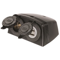 NARVA Surface Mount ACC/USB Socket Black 81168BL