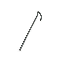 4x6.3mm x 225mm Galvanised Key Head Tent Peg