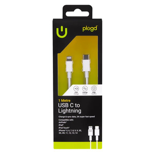 Charge &amp; Sync 1m USB C to Lightning