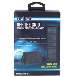 OFF GRID 10W FOLDING SOLAR CHARGER