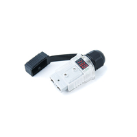 50A Anderson Plug Voltmeter Clear Cover With Voltage Display Black