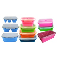 Collapsible Saving Pack 4 Containers Tub Cake Holder Storage Caravan Camping