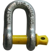 D Shackle 10mm 1T Rated Yellow